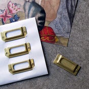 Image of Midori brass label plates