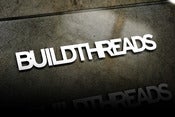 Image of Build Threads sticker - WHITE