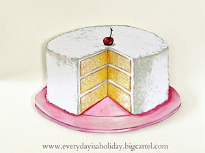 Image of JUMBO Coconut Layer Cake wood diecut / sign