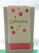 Image of Ready To Ship Burp Cloth (Catherine)