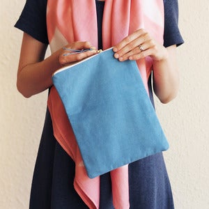 Image of Organic Cotton Clutch - Indigo