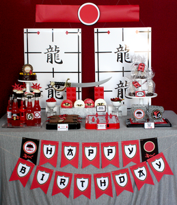 Image of Printable Ninjago/ Ninja- FULL Birthday Party Collection
