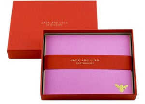 Image of JACK & LULU BEE GOLD FLAT NOTECARDS