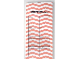 Image of ZIGZAG SHOPPING CORAL NOTEPAD