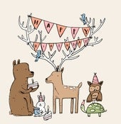 Image of WOODLAND BIRTHDAY print