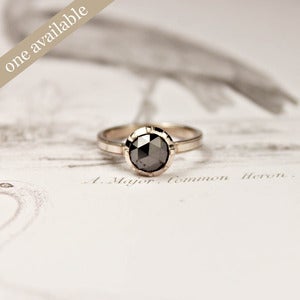 Image of 18ct white gold, black diamond ring {No.5, SOLD}