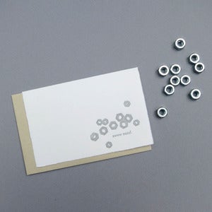 Image of awww nuts letterpress card