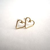 Image of heart post earrings