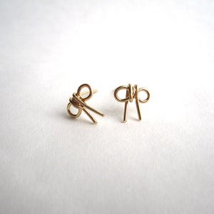 Image of bow post earrings