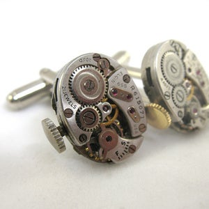 Image of "Wound Up" Rectangular Cufflinks By Depths of the Never Never