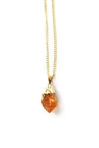 Image of CITRINE Point Raw Cut Minature pendant