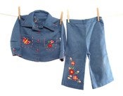 Image of Baby Vintage Embroidered Denim 2 Piece