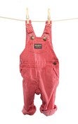 Image of Baby Vintage Osh Kosh Conductor Stripe Overalls