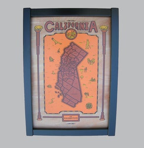 Image of california map - framed