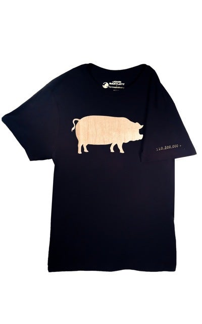 Image of *LIMITED EDITION* GUYS JOHN BARTLETT + FARM SANCTUARY "AMBASSADOR COLLECTION" PIG TEE