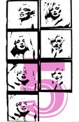 Image of Marilyn 5 XL pink 100 x 70 cm Pop Surrealism Lowbrow Pop Art Icon Celebrity 