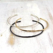 Image of thin simple forged cuff bracelet