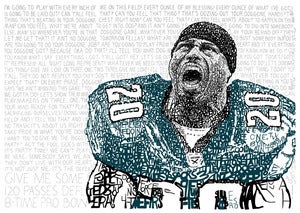 Image of Brian Dawkins "The Wolverine" Poster
