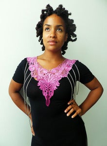 Image of Magenta Ombre Venice Body Chain
