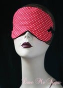 Image of Anita cotton sleep mask in red with white polkadots
