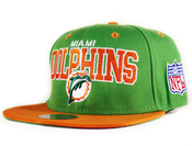 Image of Miami Dolphins Snapback in Lime