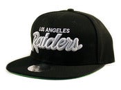 Image of Los Angeles Raiders Mitchell&Ness Snapback in Black