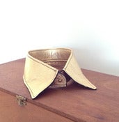 Image of Gold Metallic Leather Collar