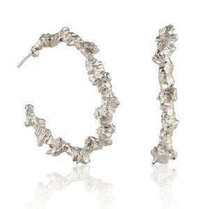 Image of UNDER EARTH Irregular hoop earrings