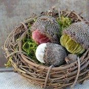 Image of Velvet Plush Acorn Nest Large 