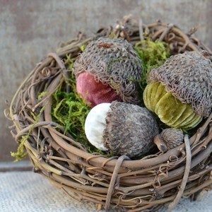 Image of Velvet Plush Acorn Nest Large 
