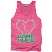 Image of 8 Bit Apparel Game Over Tank in Neon Pink