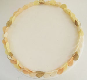 Image of Gum Paste Hearts - Yellows