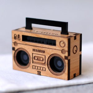 Image of Wooden Boom Box Necklace