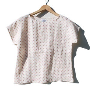 Image of Arrow Tee <br>Polka Dot Linen<BR>RESTOCK