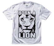 Image of "Born A Lion" Men's T-Shirt - White