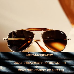 Image of Randolph Engineering Sportsman Sunglasses - Gold Frame Tan Polarized Lens