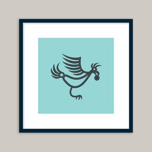 Image of Siberian Phoenix (turquoise) - 20x20cm