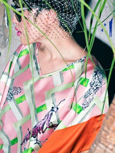 Image of  Mantis & Moth printed kaftan (Brown)