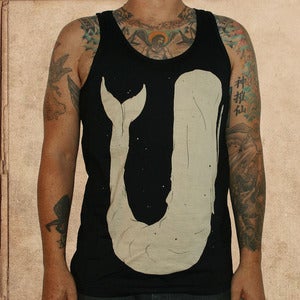 Image of Moby Dick - tank top - discharge ink - unisex