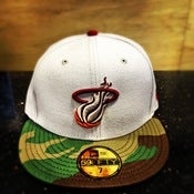 Image of New Era Miami Heat Custom Camo Fitted Cap