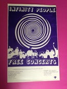 Image of INFINITY PEOPLE - FREE CONCERTS - HAND SCREENED POSTER 