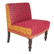 Image of Arm Less Chair - Antique Ralli Quilt pair 