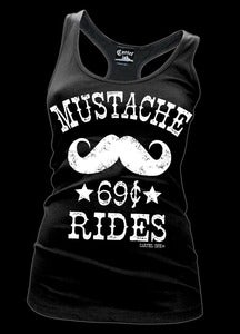 Image of Mustache Rides 69¢ Racer Tank Style # 3144