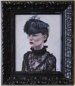 Image of Black Veil Framed Original Painting 8x10