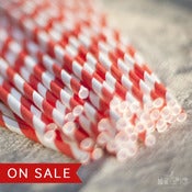 Image of Striped Paper Straws