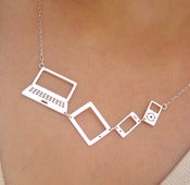 Image of For Computer Lovers (Apple lover) Necklace - Handmade Silver Necklace
