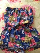 Image of Forever 21 Flower Print Medium Strapless Romper