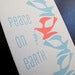 Image of 1523B - doves of peace letterpress holiday card - set of 6