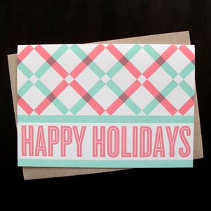 Image of 1531B - holiday lattice letterpress card - set of 6