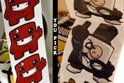 5 Super Meat Boy Stickers